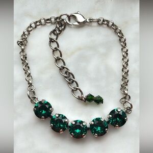 Sabika-Inspired Swarovski Emerald Crystal Bracelet - NWT